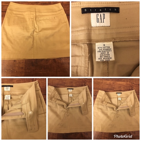 SOLD💎Gap Women High Rise Mini Skirt 4 Beige💎 - Picture 2 of 8
